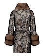  :? Jacquard coat with asymmetric sable collar