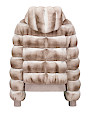  :? Hooded chinchilla bomber jacket