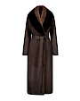  :? Cappotto in shearling scamosciato con visone