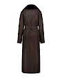  :? Cappotto in shearling scamosciato con visone