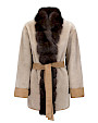  :? Reversible shearling jacket with sable