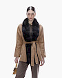 :? Reversible shearling jacket with sable