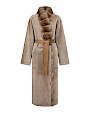  :? Reversible shearling coat with sable
