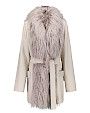  :? Reversible short shearling coat with tibet lamb