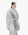  :? Reversible short shearling coat with tibet lamb