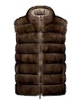  :? Reversible cashmere vest with sable